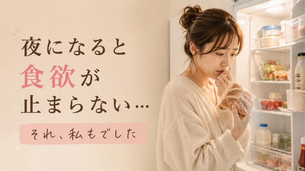 冷蔵庫を開けて食べようとする女性
