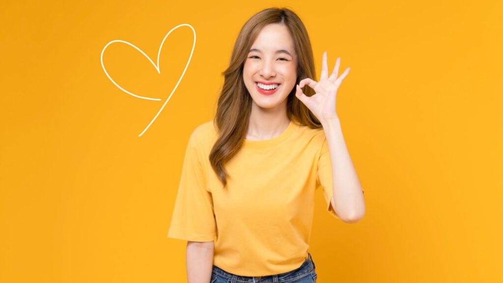 OKする女性
